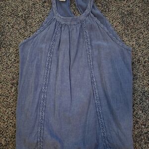 Women's Blue Sleeveless Top